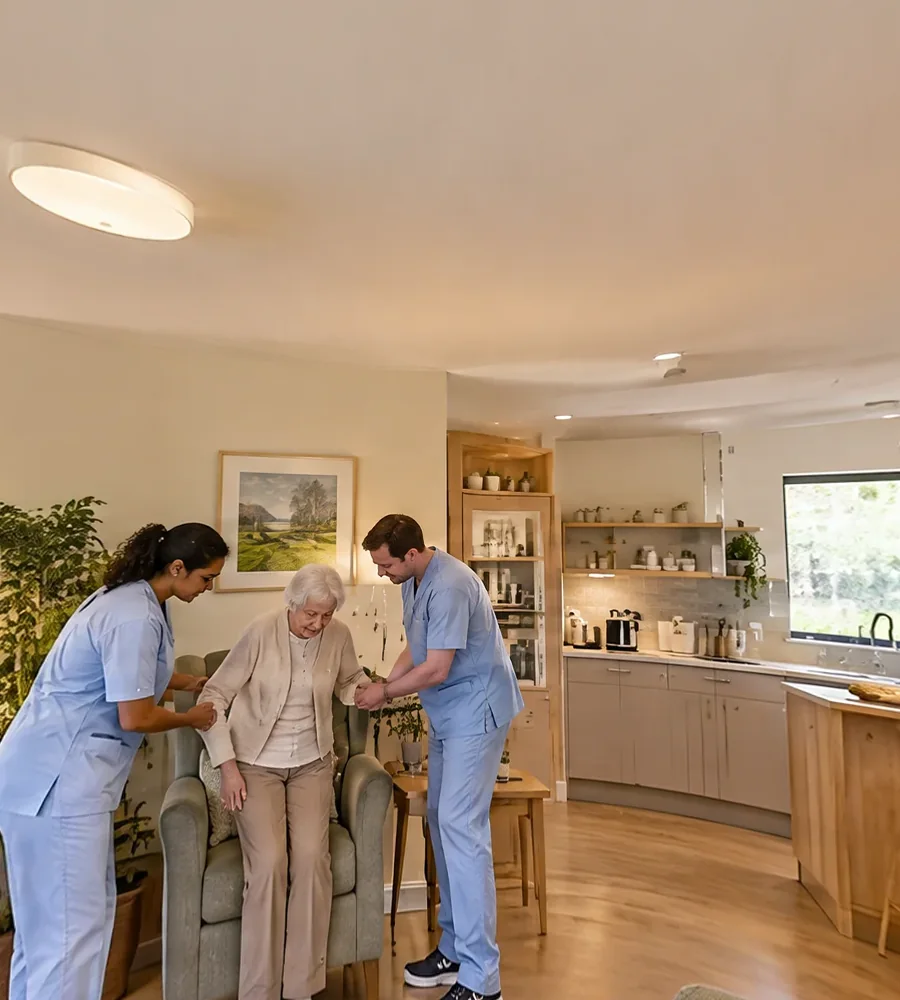 Care home, a room all around