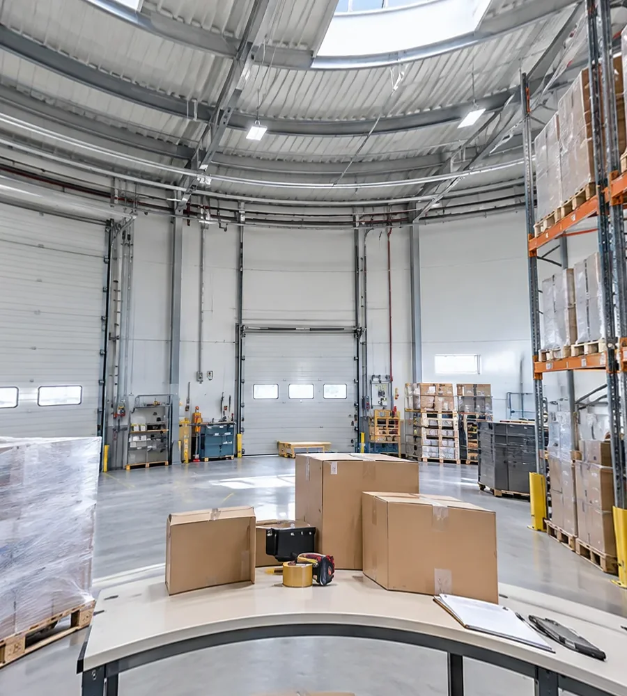 Warehouse, a room all around